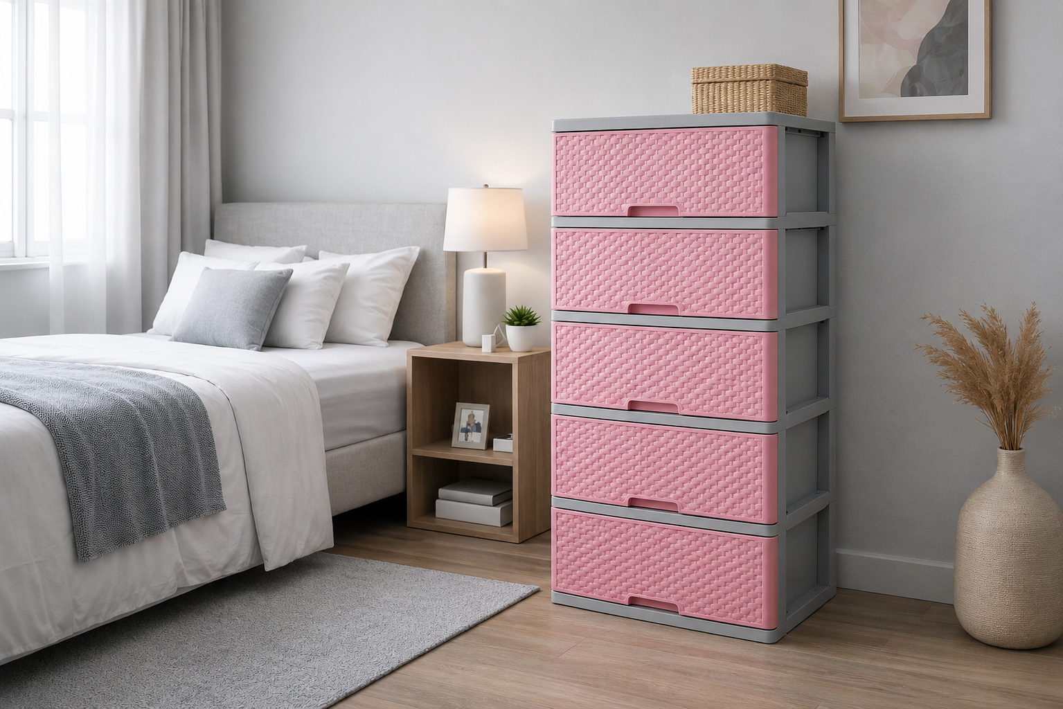 Cómoda Mitran Magicplast en dormitorio